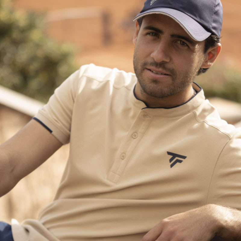 Polo piqué homme Tecnifibre Tech beige