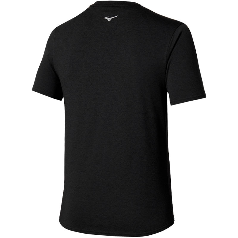 Tee-shirt Mizuno Runbird Core gris noir et orange