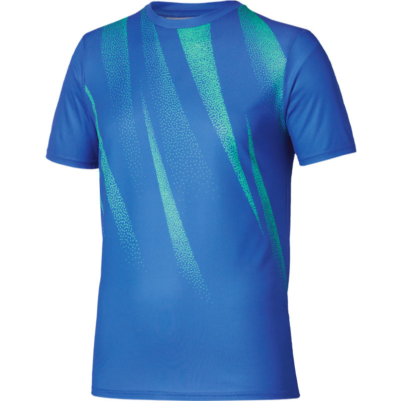 Tee-shirt homme Mizuno Core Graphic bleu et vert