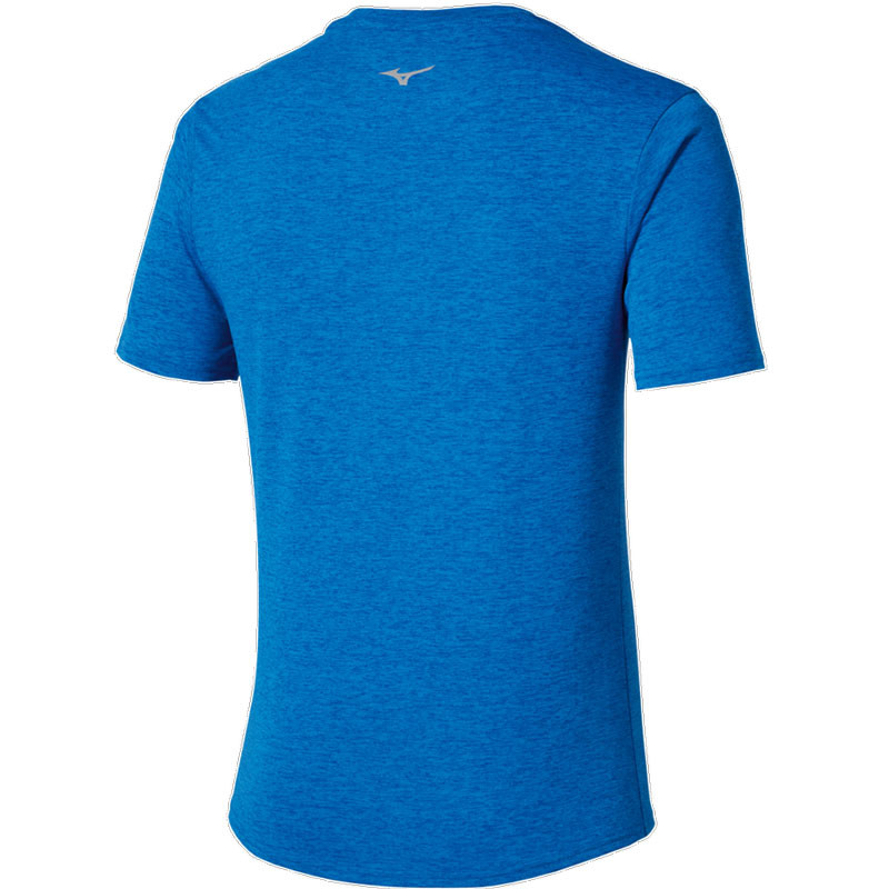 Tee-shirt Mizuno Runbird Core bleu et turquoise