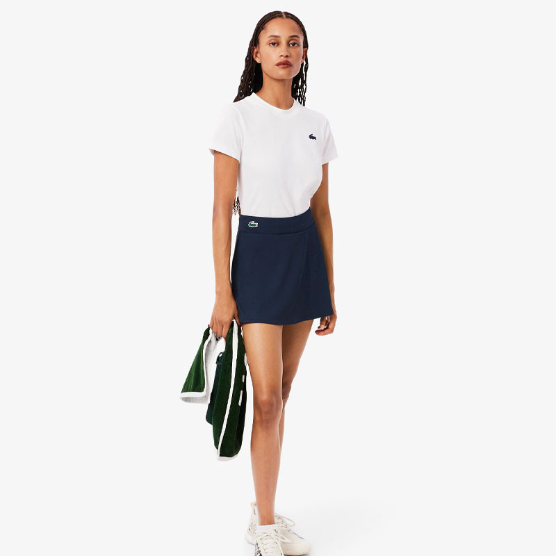 Jupe de tennis Lacoste bleu marine Ultra Dry avec shorty intégré
