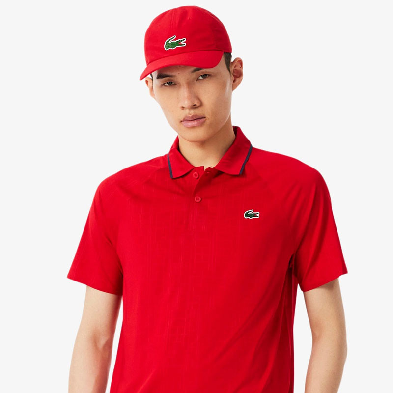 Casquette tennis Lacoste x Djokovic rouge