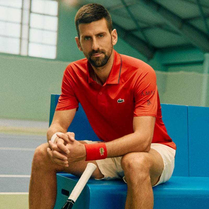 Casquette Lacoste Novak Djokovic coloris rouge