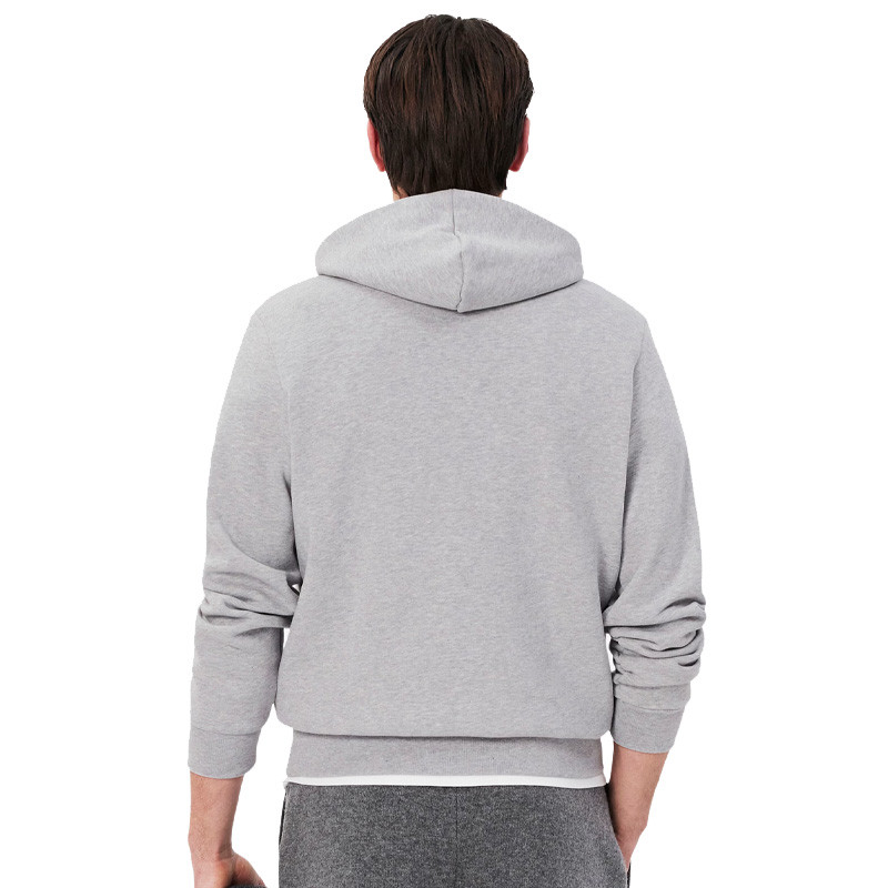 Sweat à capuche Lacoste en molleton, coloris gris