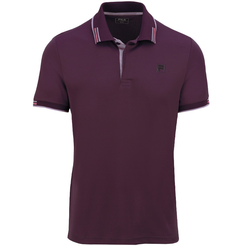 Polo de tennis Fila Alejandro bordeaux