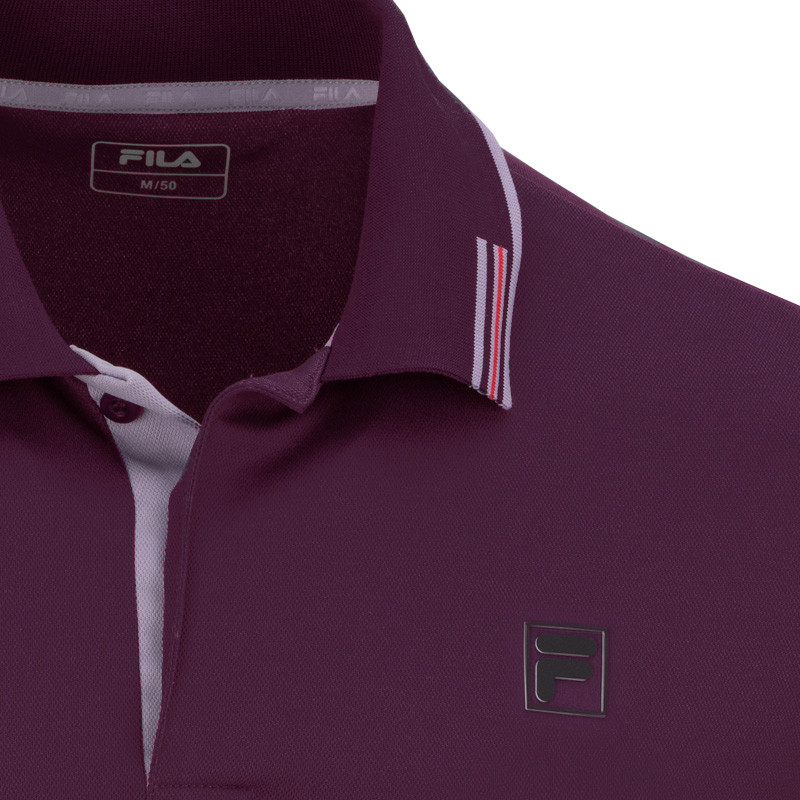 Polo de tennis Fila Alejandro bordeaux