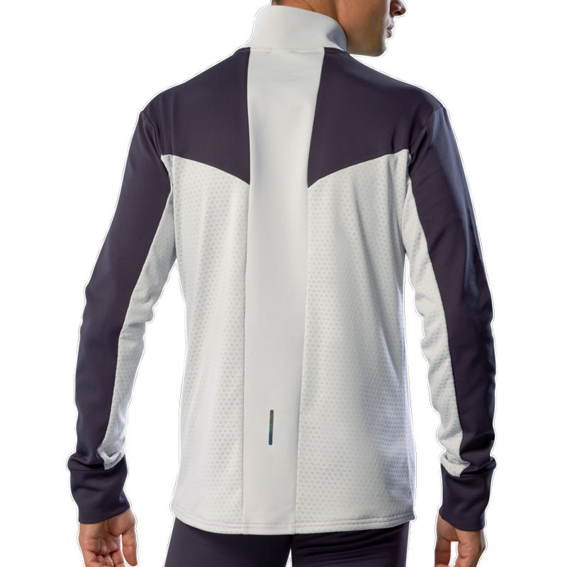 Tee-shirt manches longues Mizuno Active Half Zip gris
