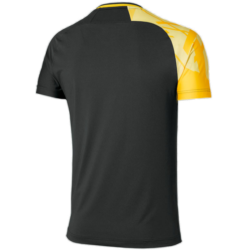 Tee-shirt de tennis Mizuno Shadow Graphic noir et jaune