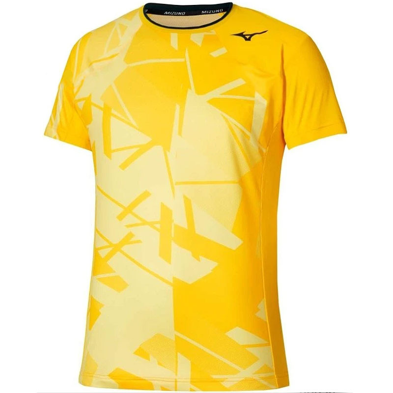 Tee-shirt de tennis Mizuno Shadow graphic jaune