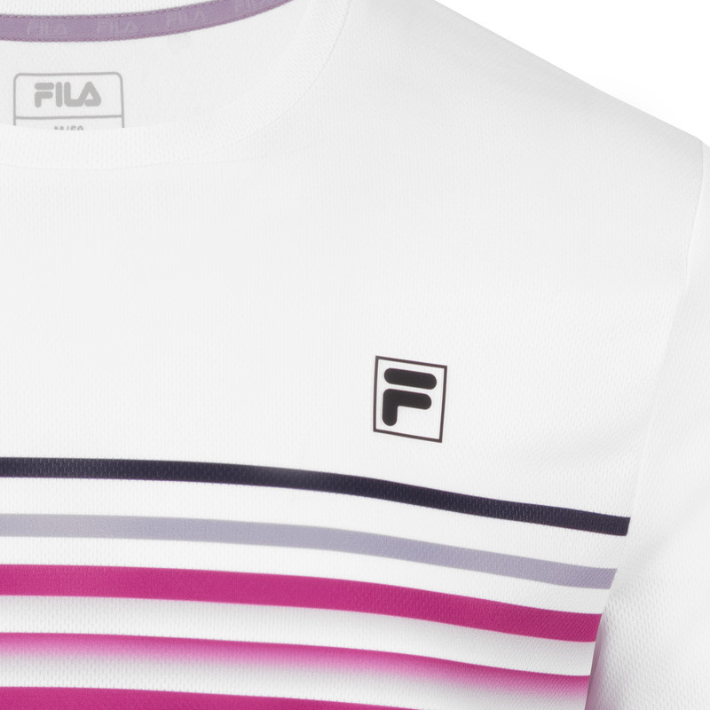Tee-shirt de tennis Fila Miguel blanc et rose