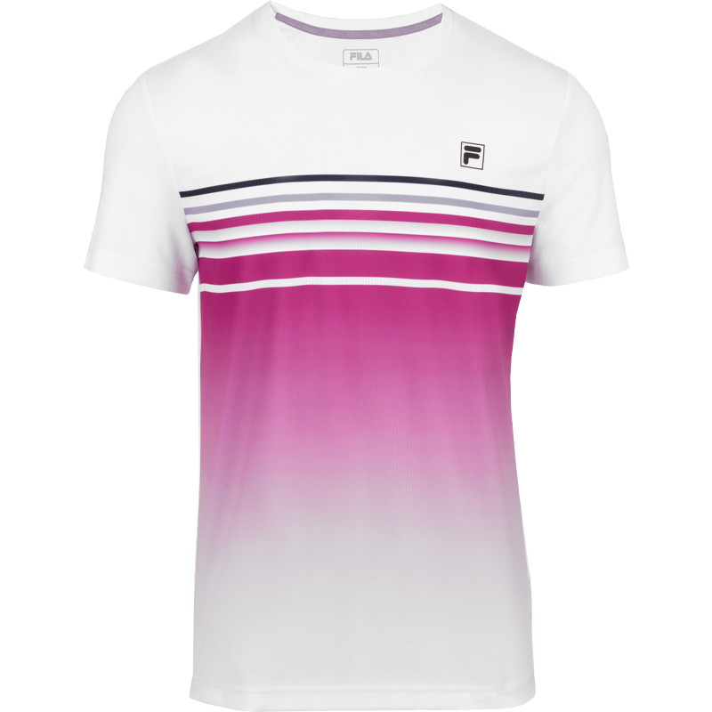 Tee-shirt de tennis Fila Miguel blanc et rose