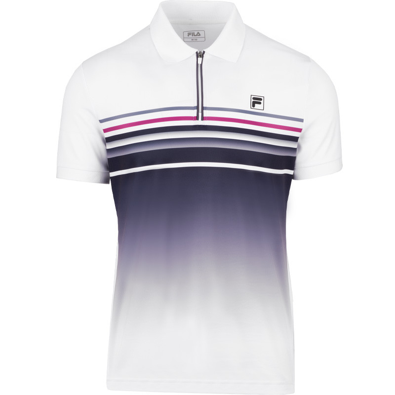 Polo de tennis Fila Diego blanc et gris foncé