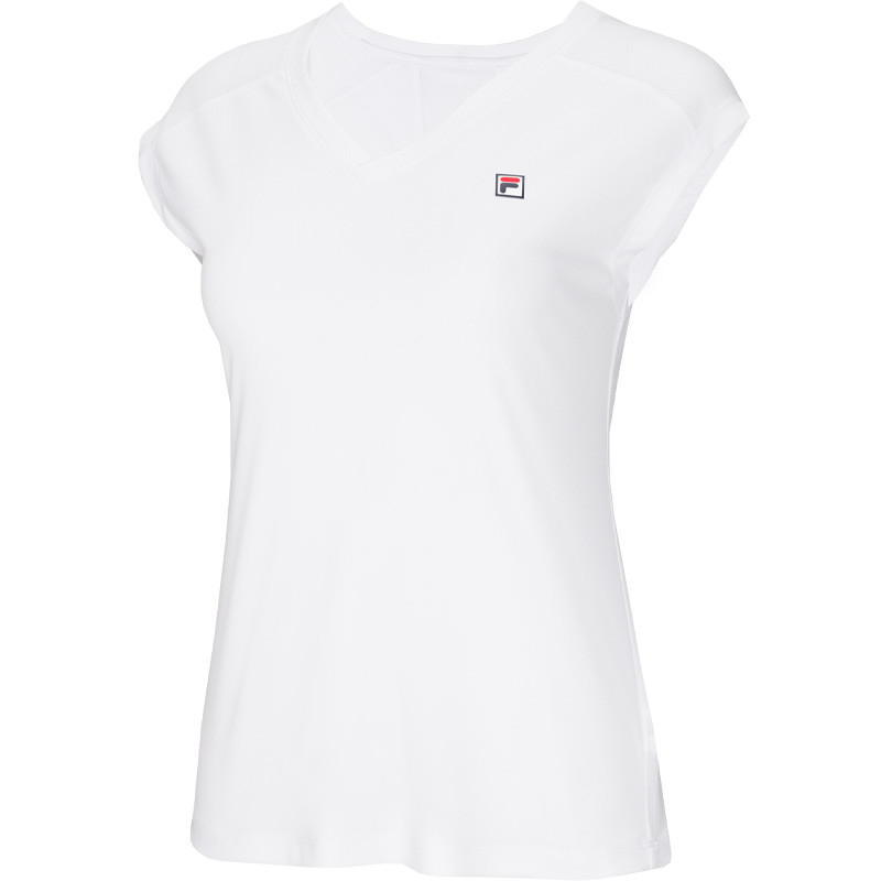 Tee-shirt de tennis femme Fila Maia blanc