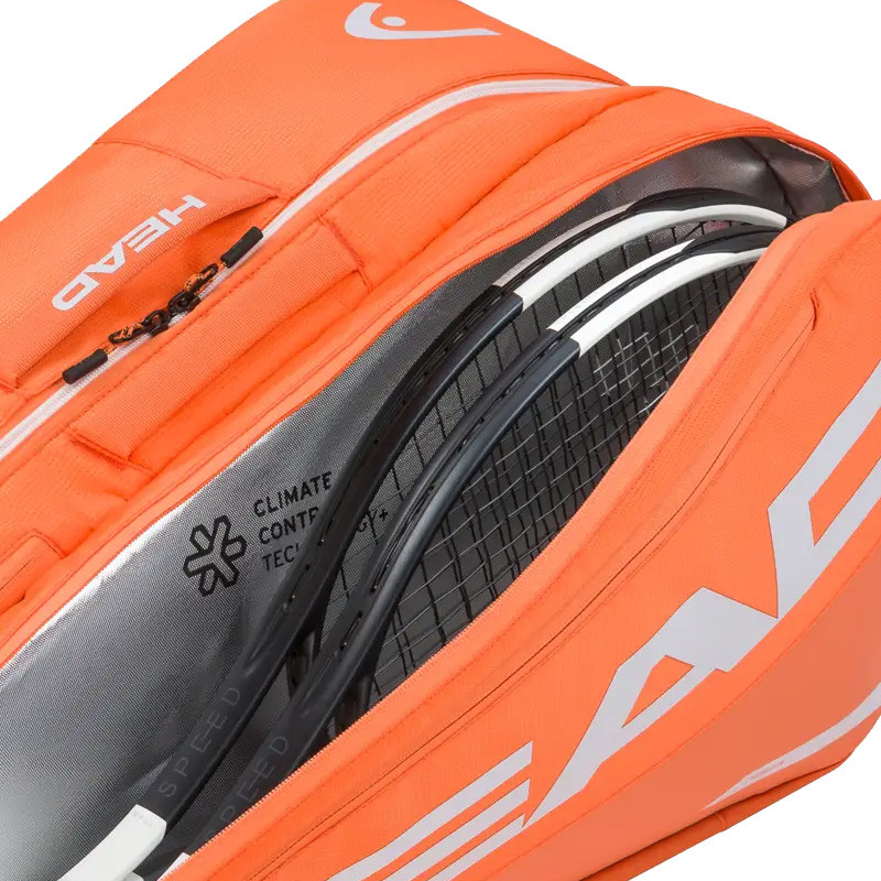 Sac de tennis Head Tour Thermobag L 9 raquettes orange