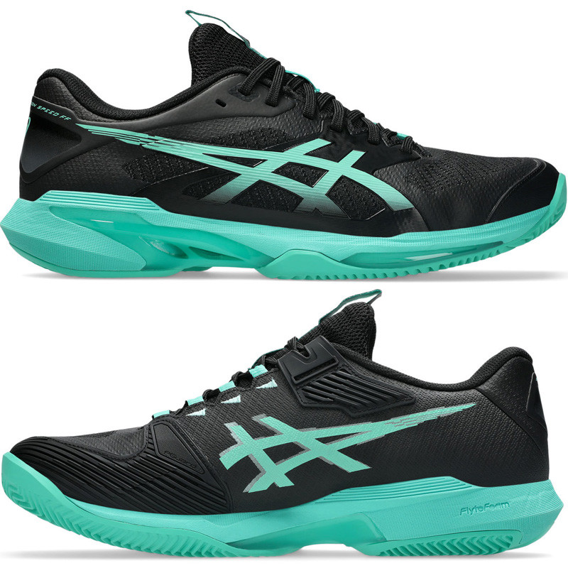 Asics Solution Speed FF 4 Clay noir et vert spéciale terre battue