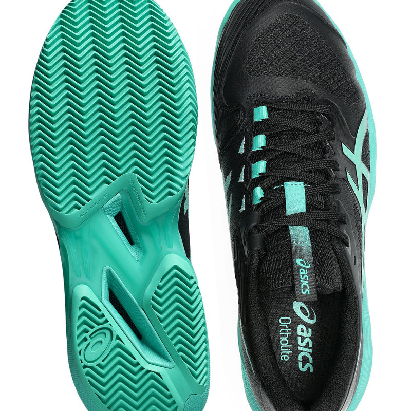 Asics Solution Speed FF 4 Clay noir et vert spéciale terre battue