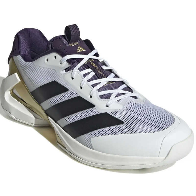 Adidas Adizero Ubersonic 5 blanc et bordeaux toutes surfaces