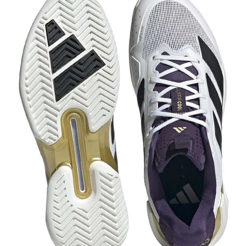 Adidas Adizero Ubersonic 5 blanc et bordeaux toutes surfaces