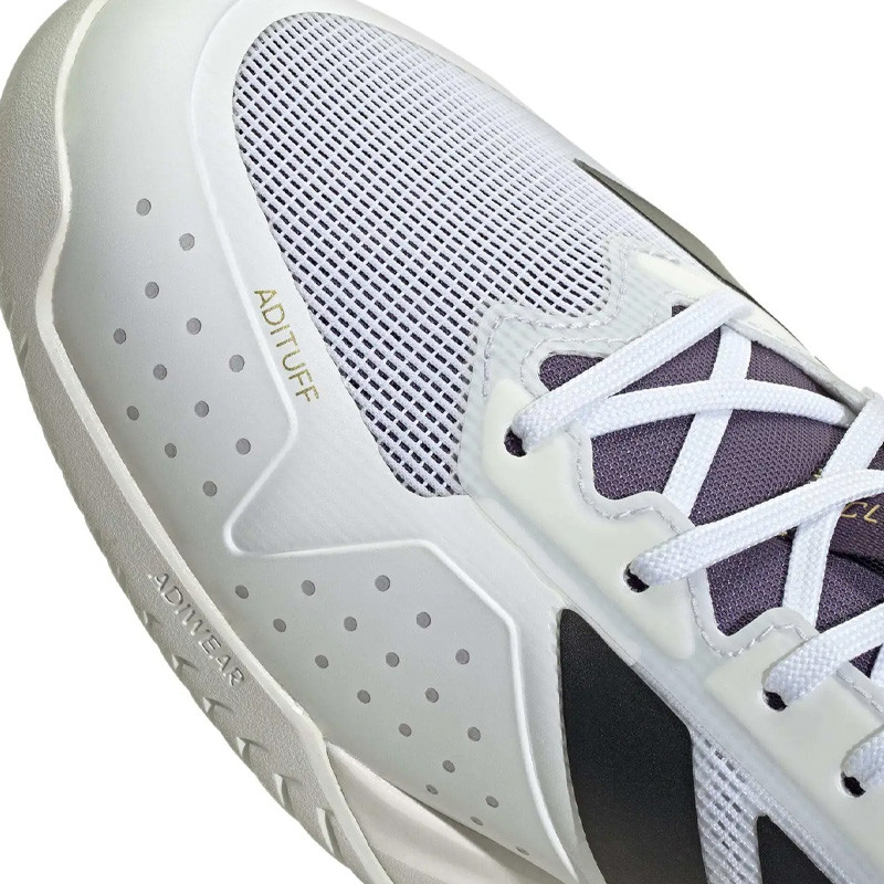 Adidas Adizero Ubersonic 5 blanc et bordeaux toutes surfaces