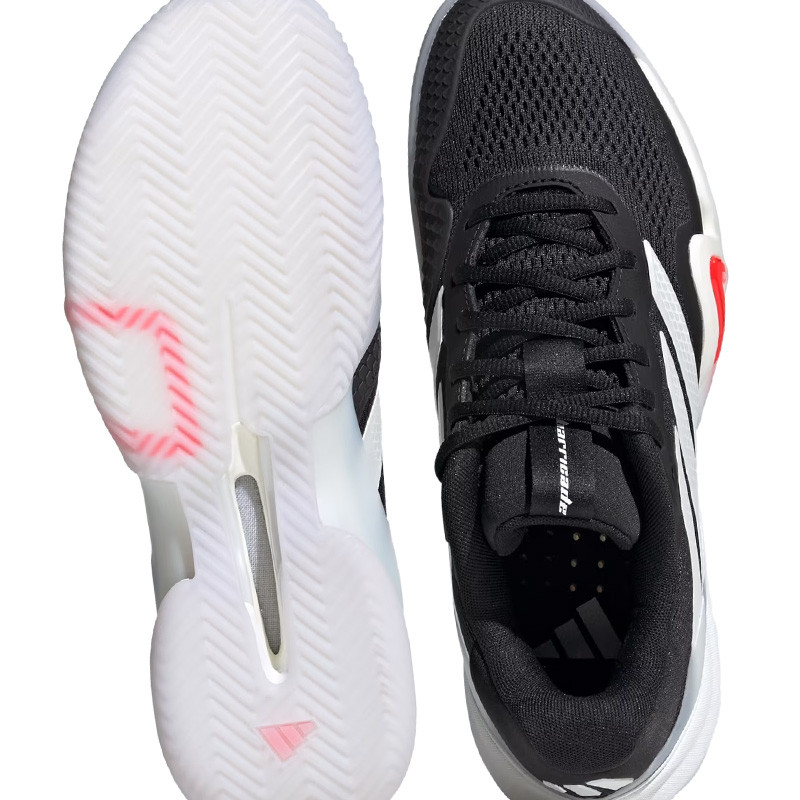 Adidas Barricade 14 Clay noir et rouge - Chaussures de tennis spéciales terre battue