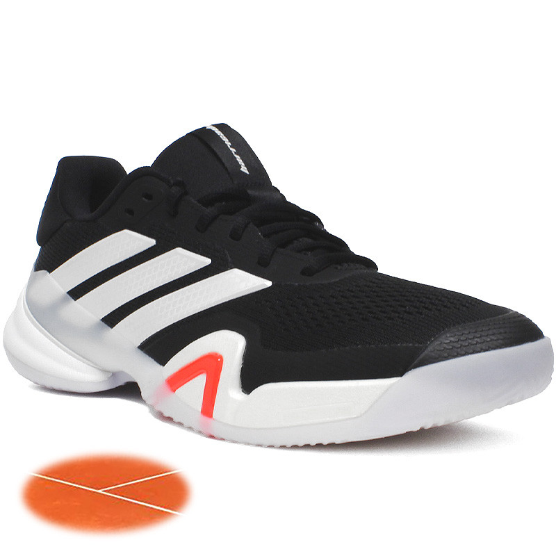 Adidas Barricade 14 Clay noir et rouge - Chaussures de tennis spéciales terre battue