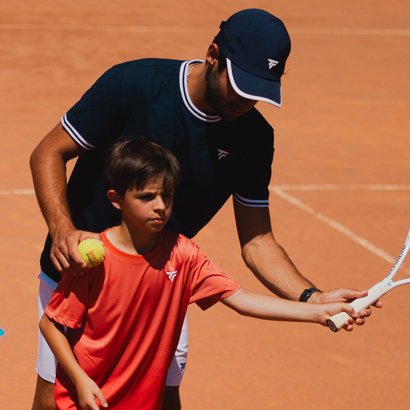 Tee-shirt homme Tecnifibre Team Stretch bleu marine en coton bio