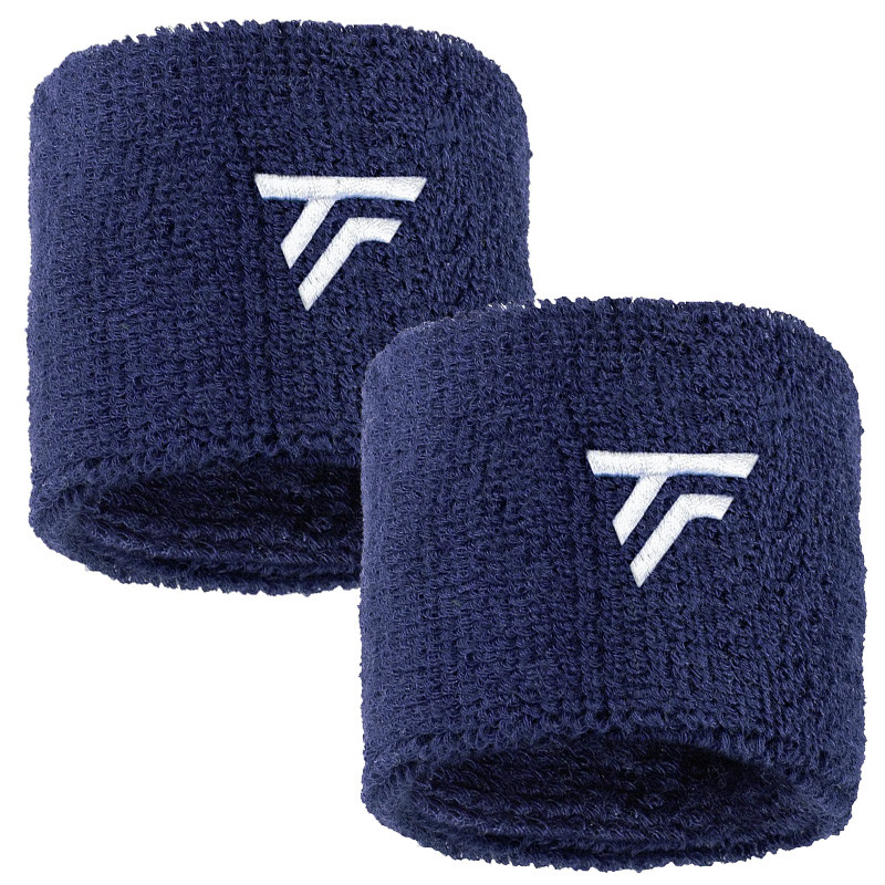 Poignets éponge x2 Tecnifibre simple bleu marine