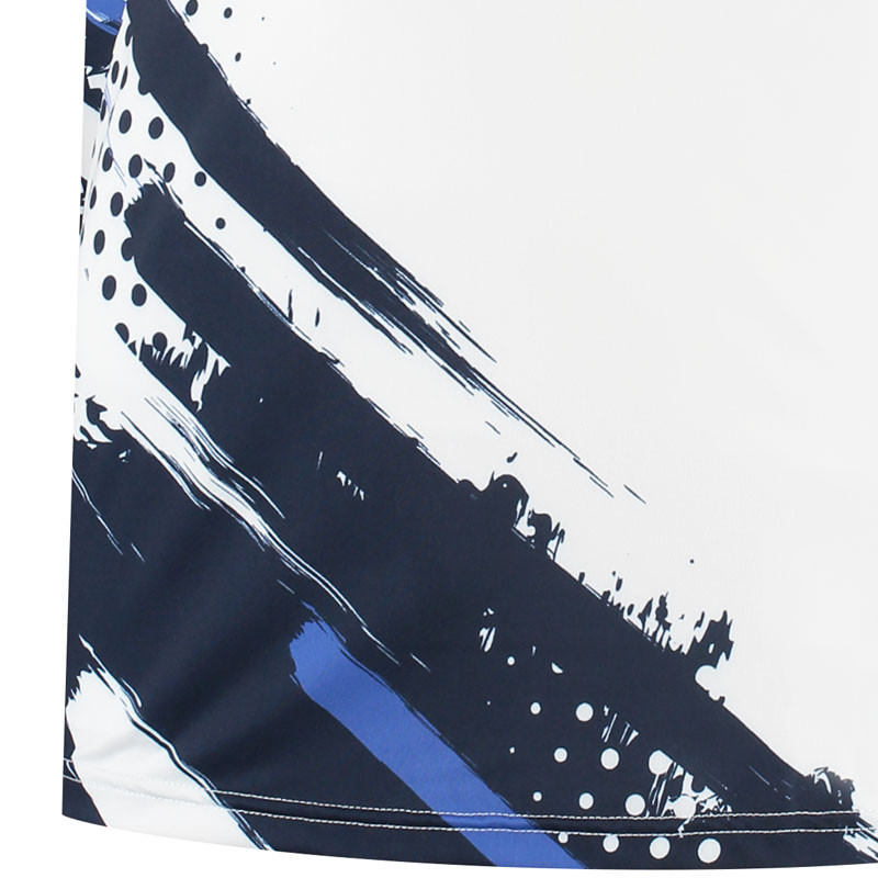 Polo de tennis K-Swiss Hypercourt Print Stripe blanc