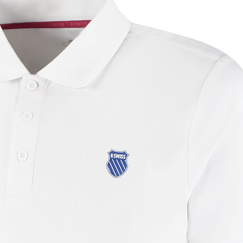 Polo de tennis K-Swiss Hypercourt Print Stripe blanc