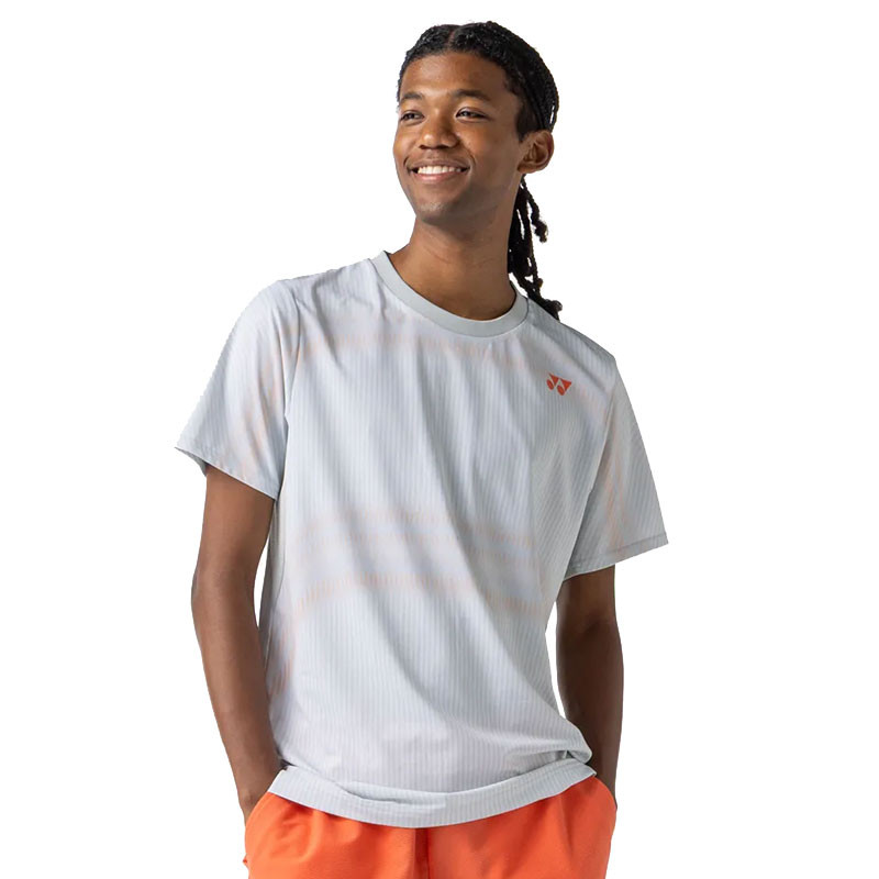 Tee-shirt tennis Yonex RG 2026 gris et orange