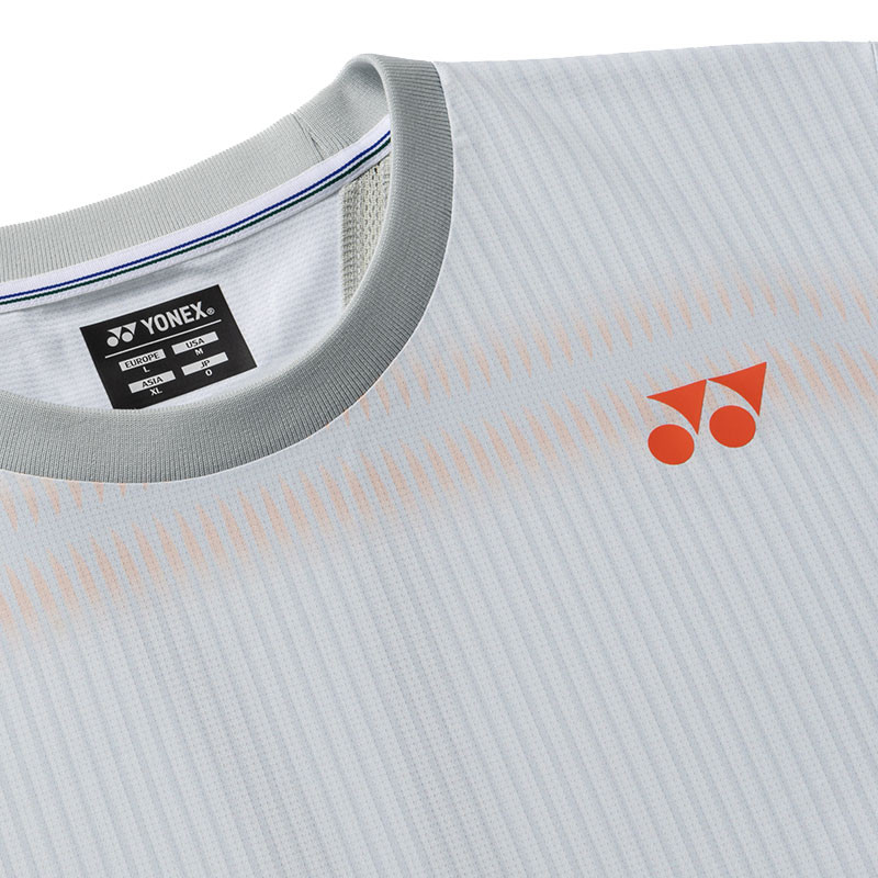 Tee-shirt tennis Yonex RG Crew Neck gris et orange 2026