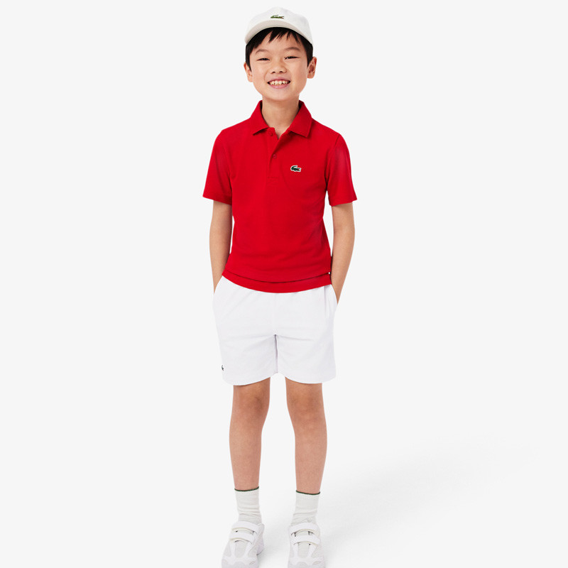 Short de tennis enfant Lacoste Woven Junior blanc