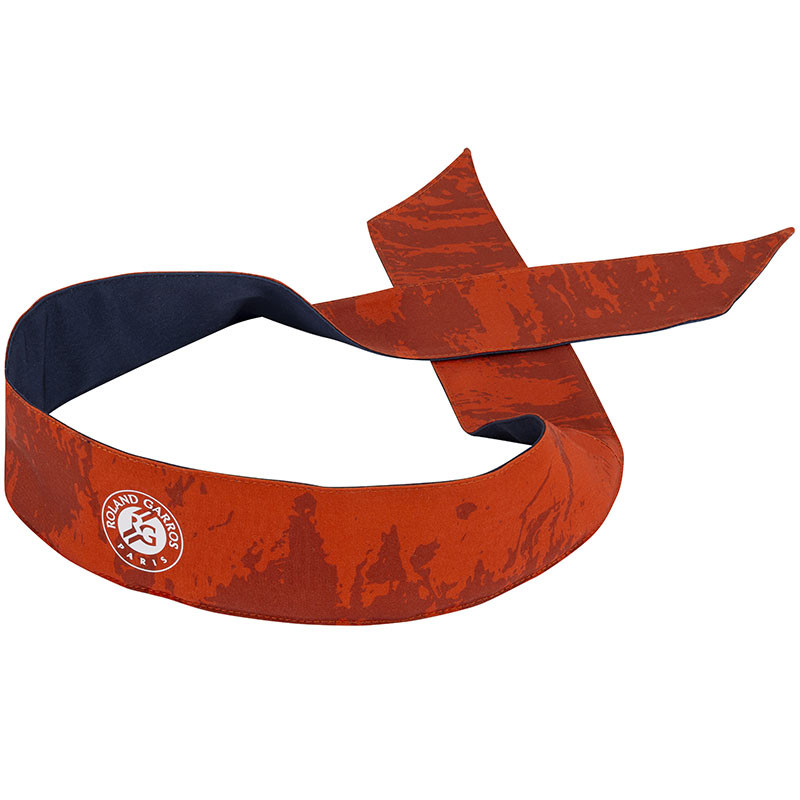 Bandana réversible Roland Garros Performance bleu marine et ocre