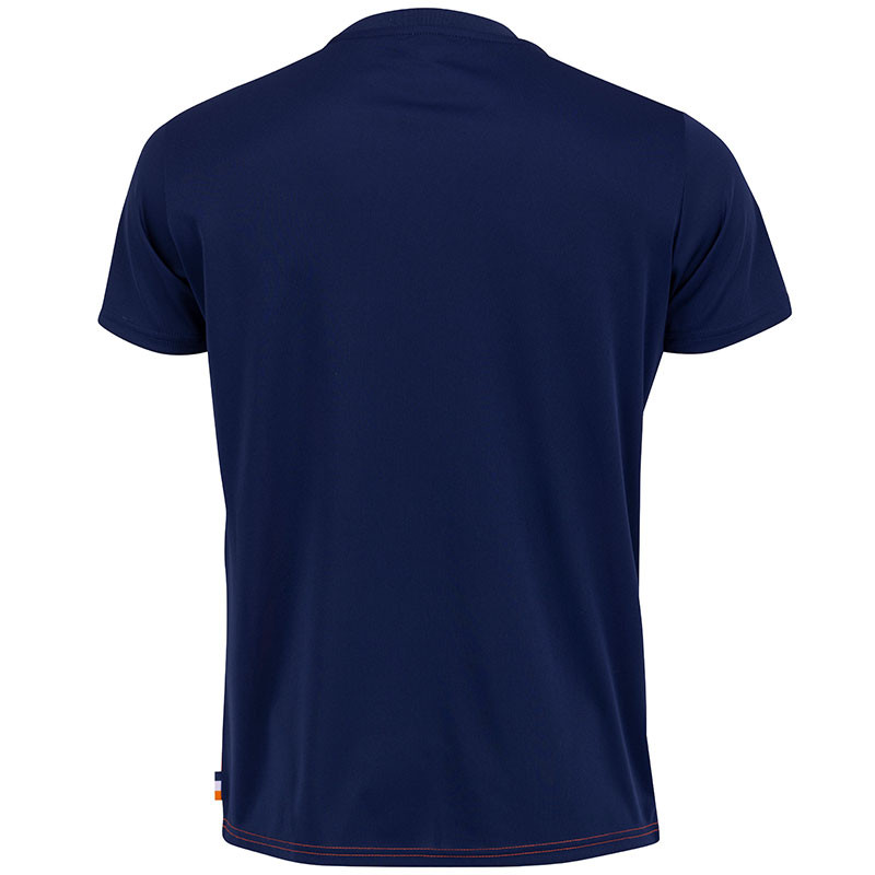Tee-shirt Roland Garros Performance ocre et bleu marine