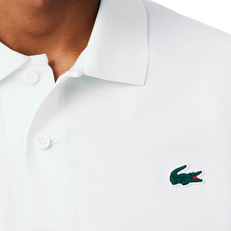 Polo Lacoste Novak Djokovic blanc - L'excellence du champion