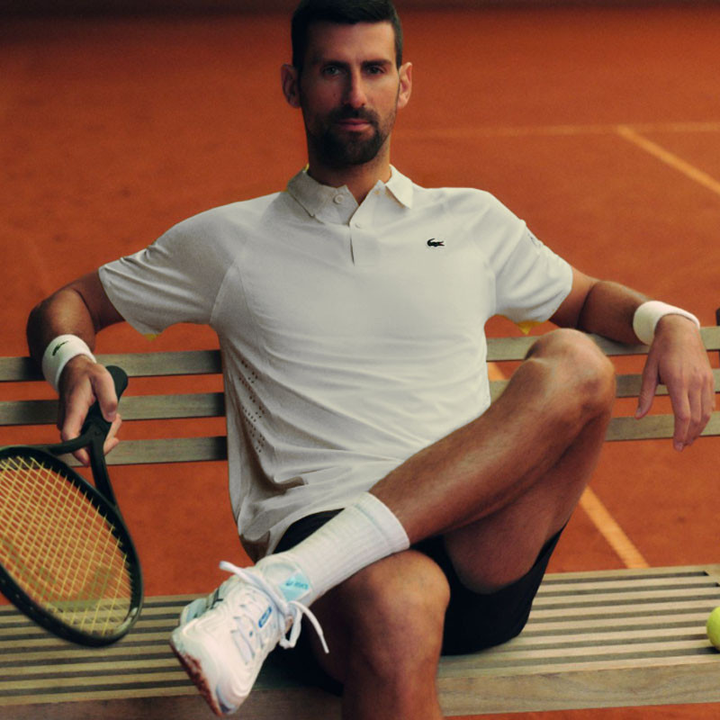 Polo Lacoste Novak Djokovic blanc