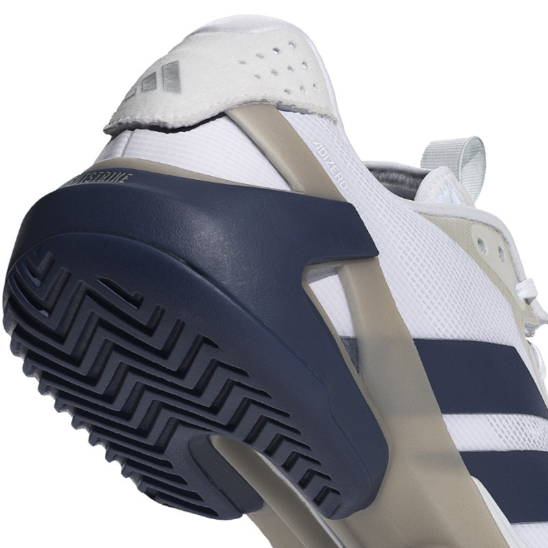 Adidas Adizero Ubersonic 5 blanc-bleu, Vitesse et Réactivité