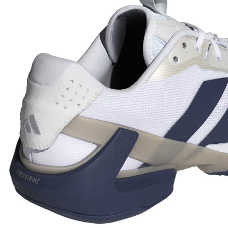 Adidas Adizero Ubersonic 5 blanc-bleu, Vitesse et Réactivité