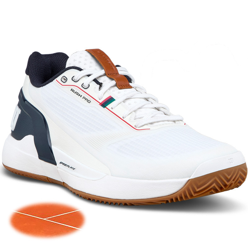 Wilson Rush Pro 5 Clay blanc-marine