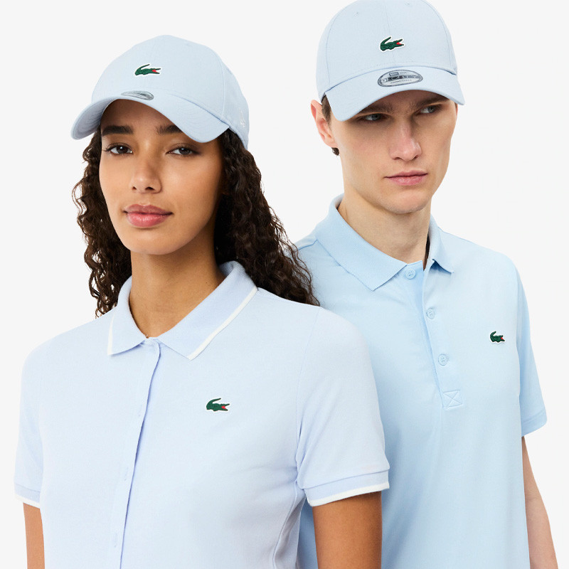 Casquette Lacoste x New Era bleu ciel