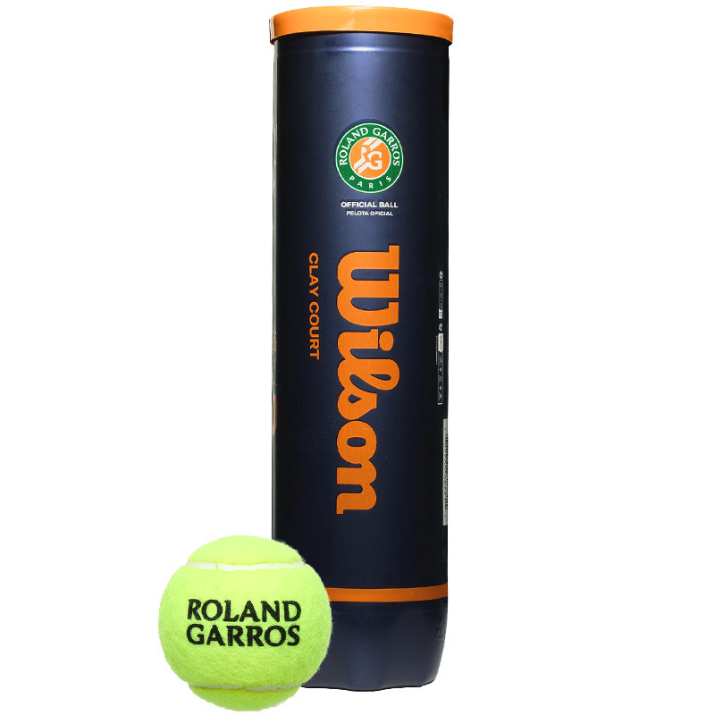 Tube 4 balles Wilson Roland Garros Clay