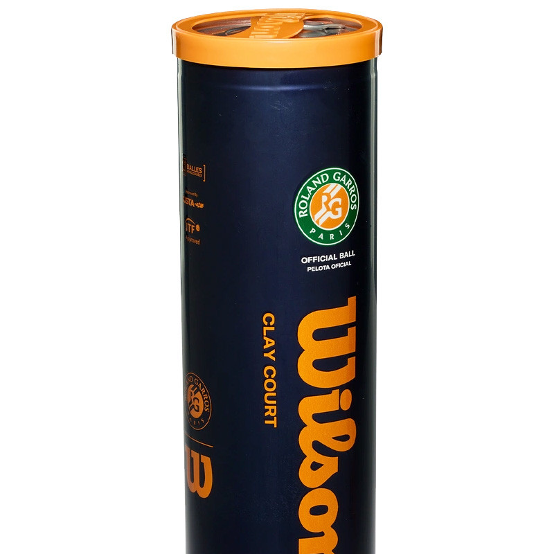 Tube 4 balles Wilson Roland Garros Clay