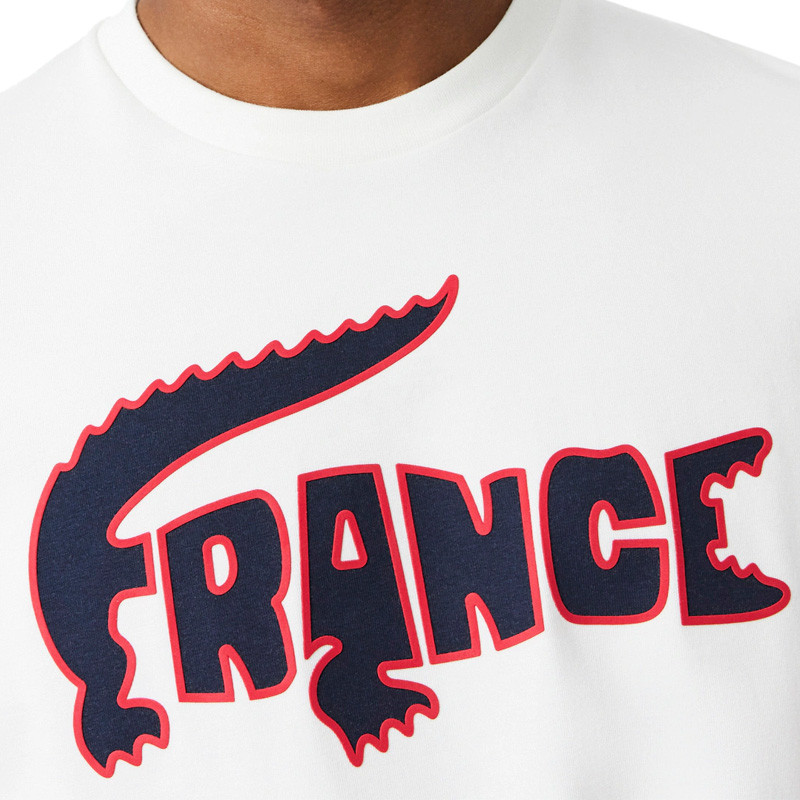 Tee-shirt Équipe de France de Tennis Lacoste coloris blanc