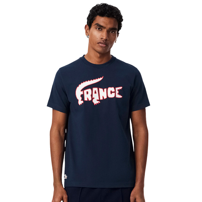 Tee-shirt Équipe de France de Tennis Lacoste coloris bleu marine