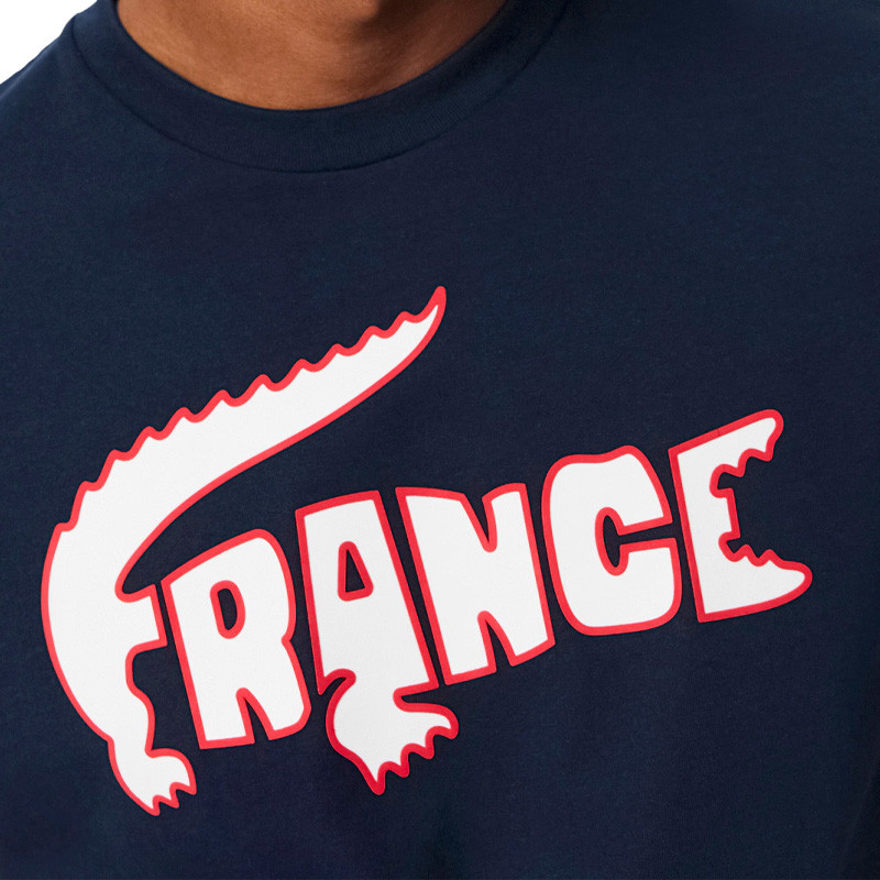 Tee-shirt Équipe de France de Tennis Lacoste coloris bleu marine