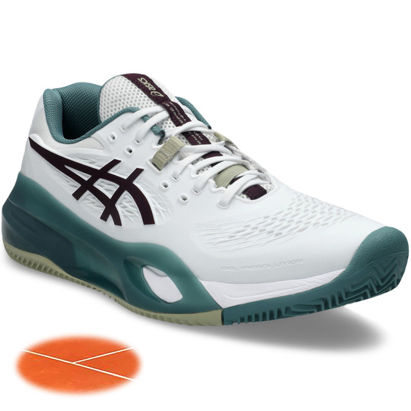Asics Gel-Resolution X Clay blanc-bleu