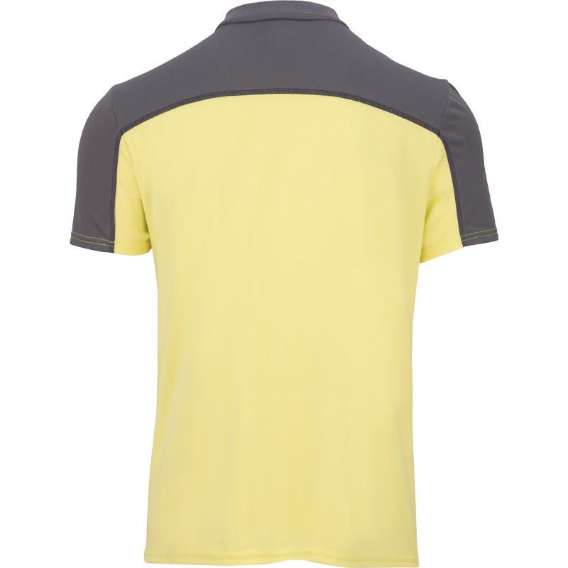 Polo Henley Fila Taavi col mao, coloris jaune et gris