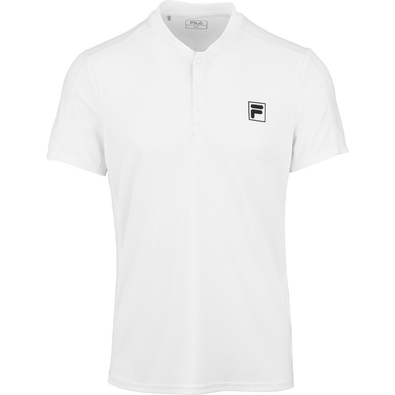 Polo Henley Fila Taavi com mao, coloris blanc