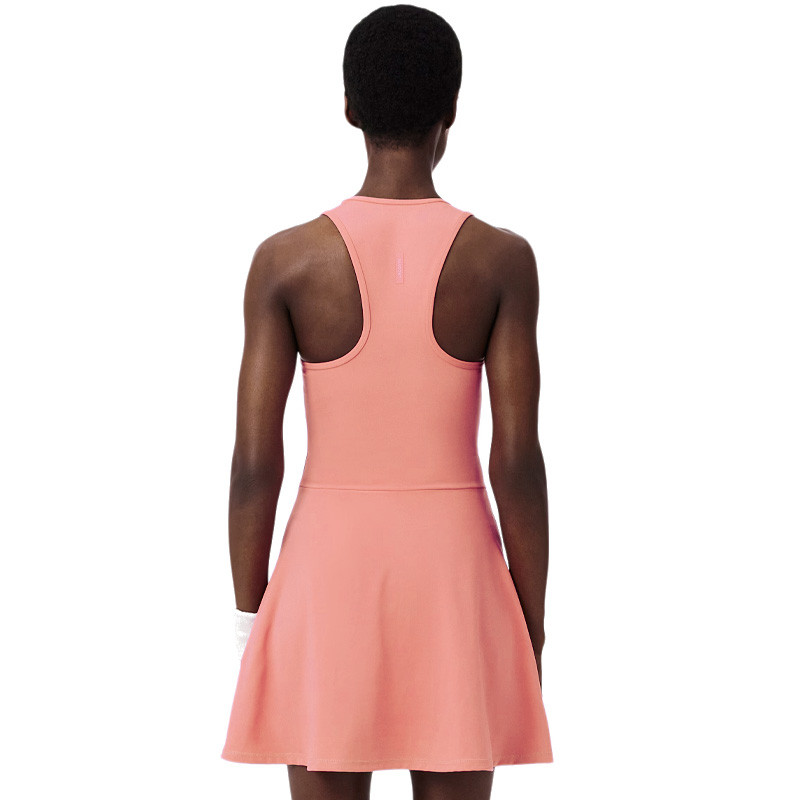 Robe de Tennis Femme Lacoste Essentials Sport Ultra Dry (Coloris Pêche