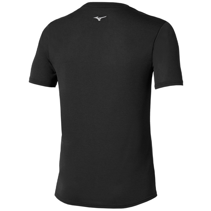T-Shirt Homme Mizuno Core Runbird, coloris noir et bleu
